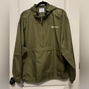 Champion Forest Green Windbreaker Hooded Jacket
